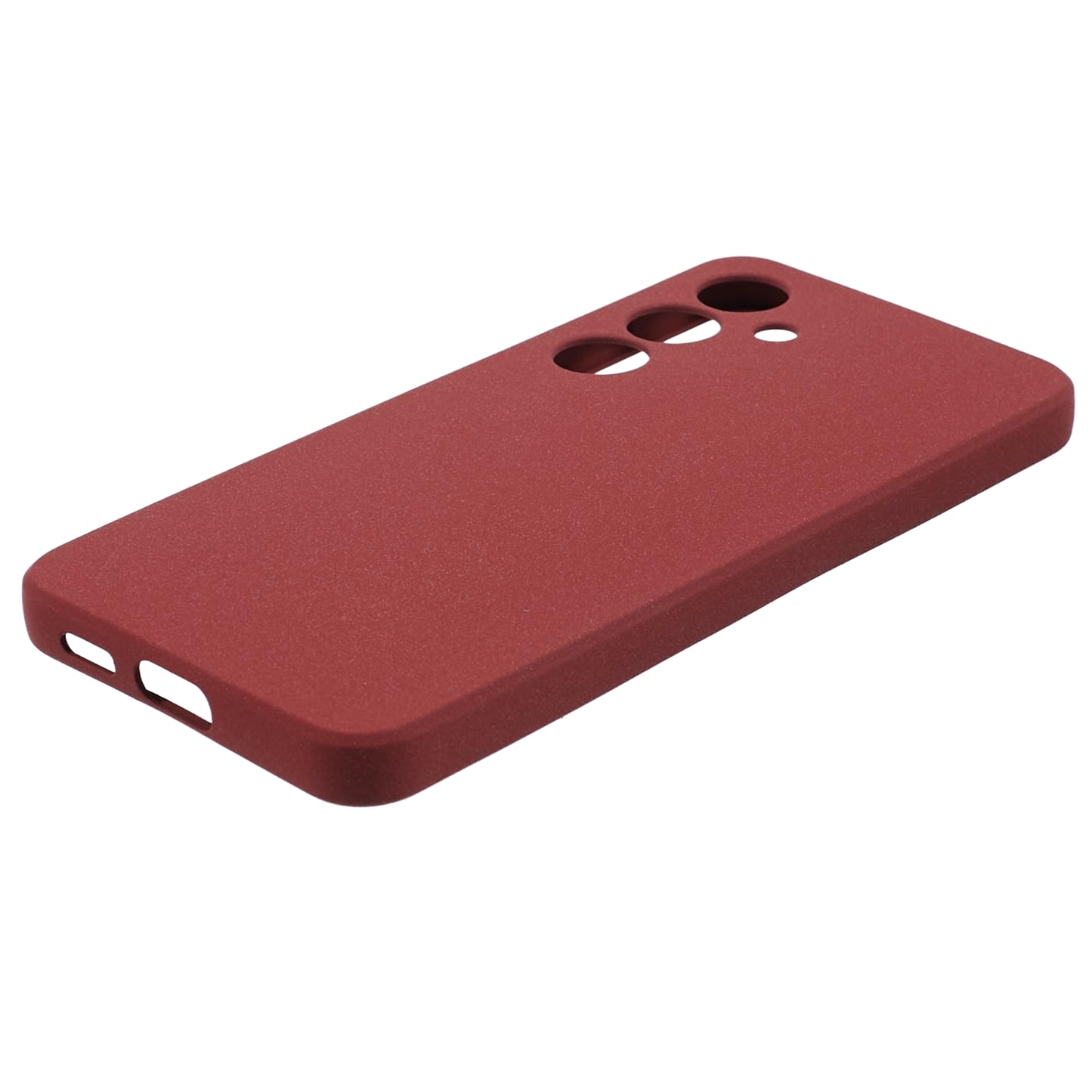 For Samsung Galaxy S24 Phone Case TPU Double-Sided Matte Cover - Wine Red