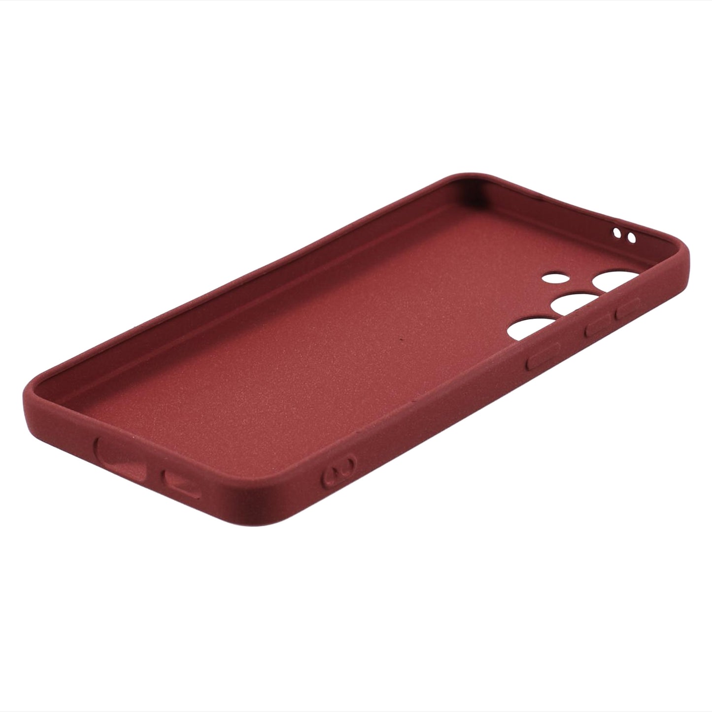 For Samsung Galaxy S24 Phone Case TPU Double-Sided Matte Cover - Wine Red
