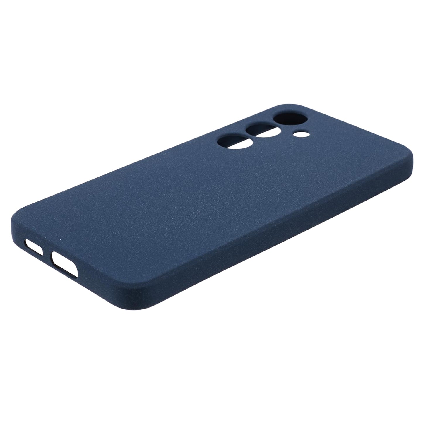 For Samsung Galaxy S24 Phone Case TPU Double-Sided Matte Cover - Navy Blue