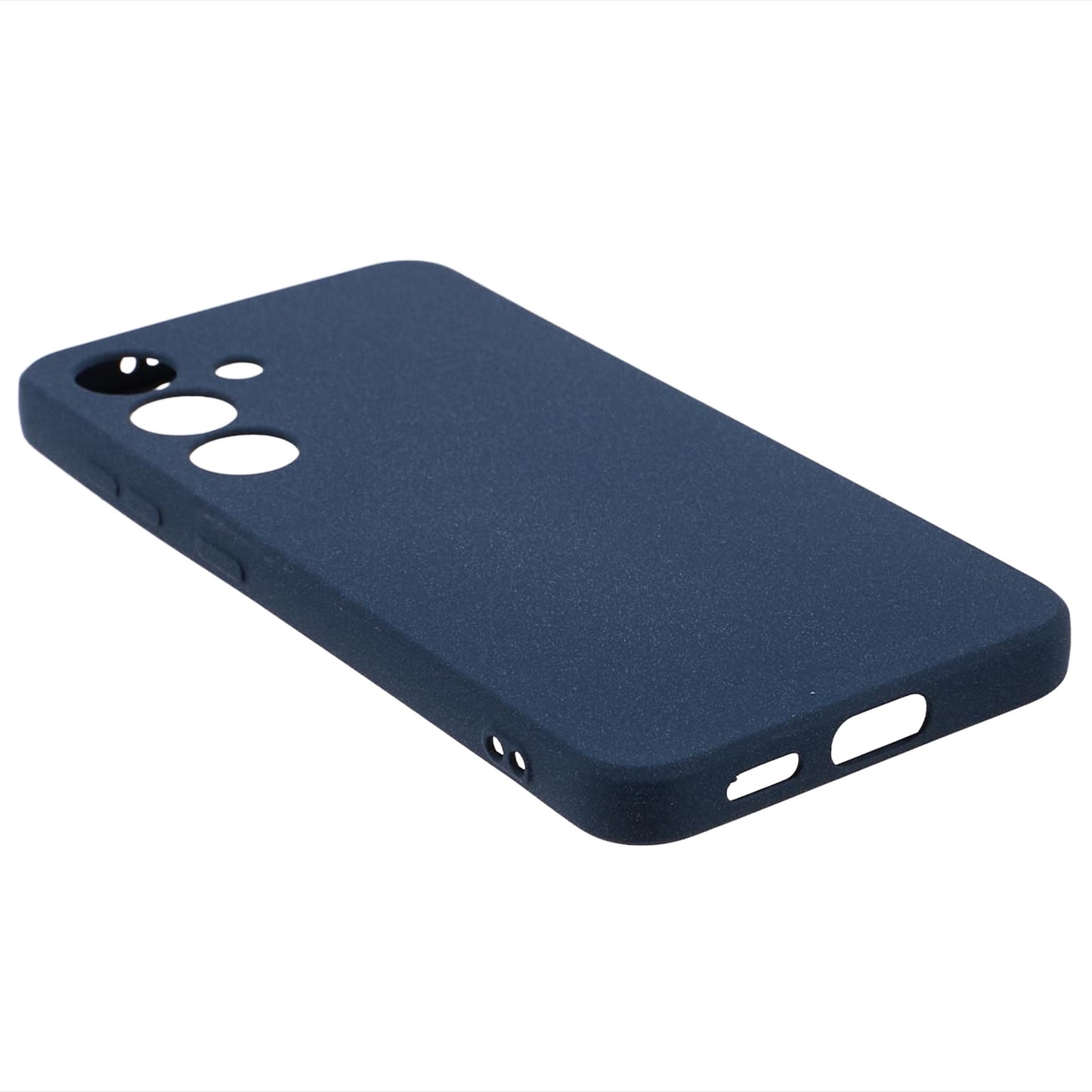 For Samsung Galaxy S24 Phone Case TPU Double-Sided Matte Cover - Navy Blue