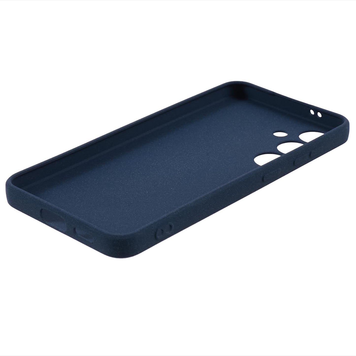 For Samsung Galaxy S24 Phone Case TPU Double-Sided Matte Cover - Navy Blue