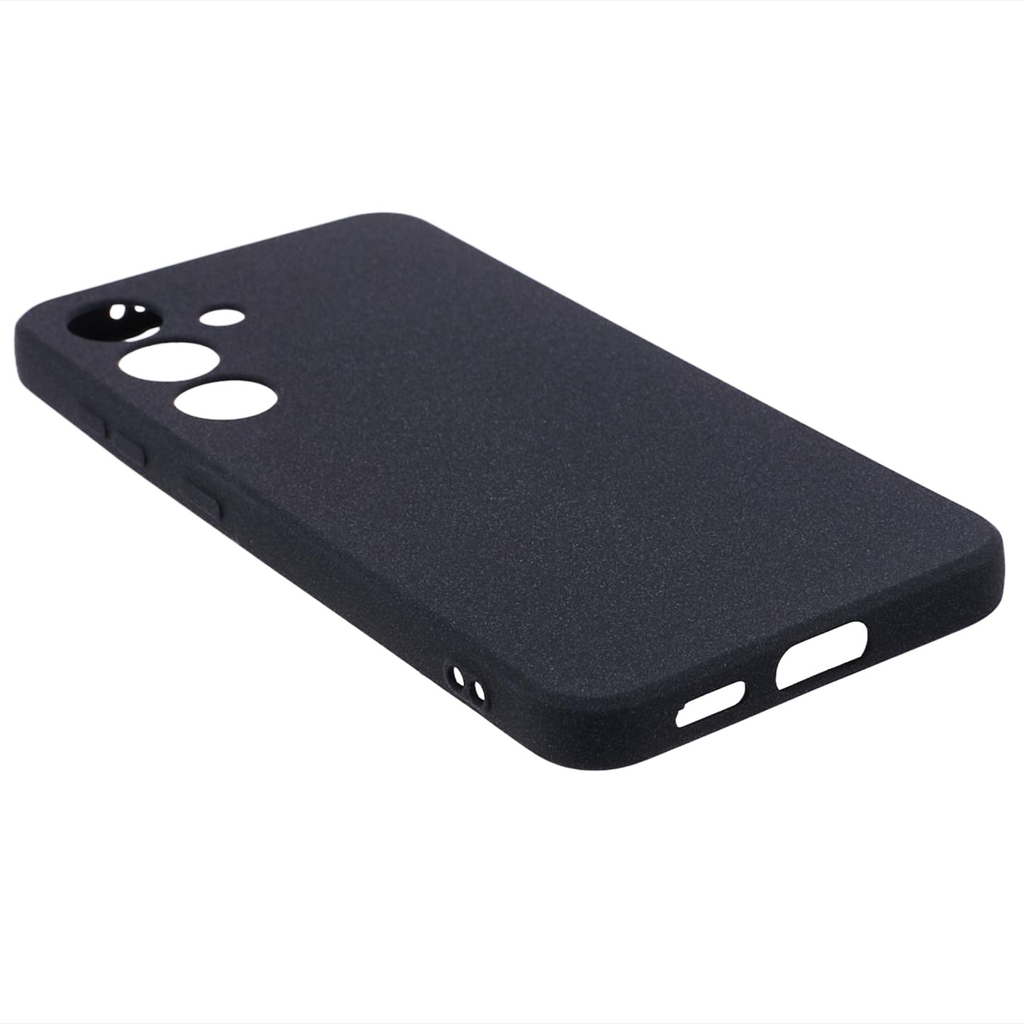 For Samsung Galaxy S24 Phone Case TPU Double-Sided Matte Cover - Black