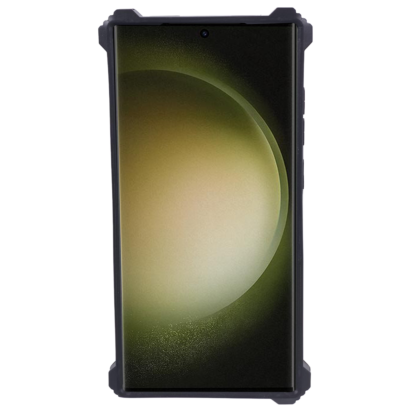 For Samsung Galaxy S24 Ultra Case Camouflage Kickstand Plastic+TPU Cell Phone Cover - Navy Blue
