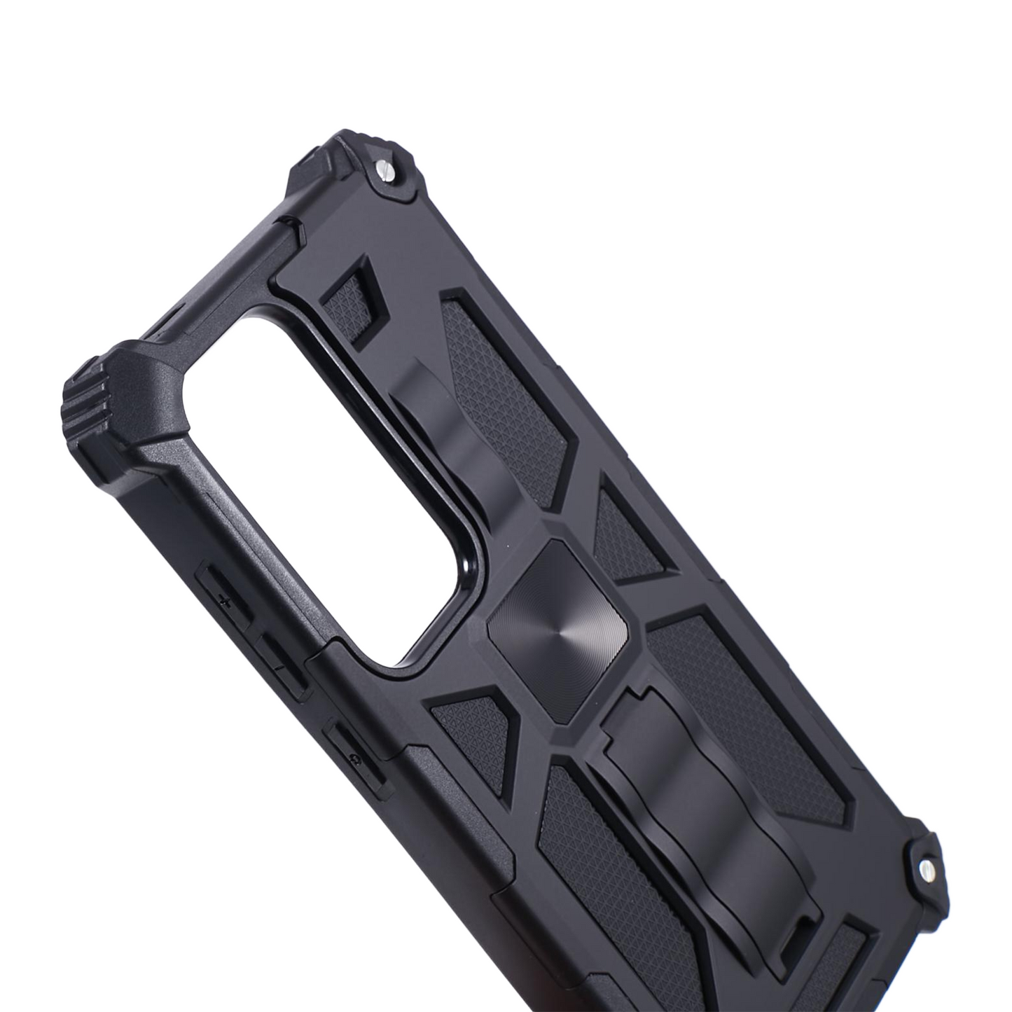 For Samsung Galaxy S24 Ultra Case PC + TPU Anti-drop Phone Cover with Kickstand - Black