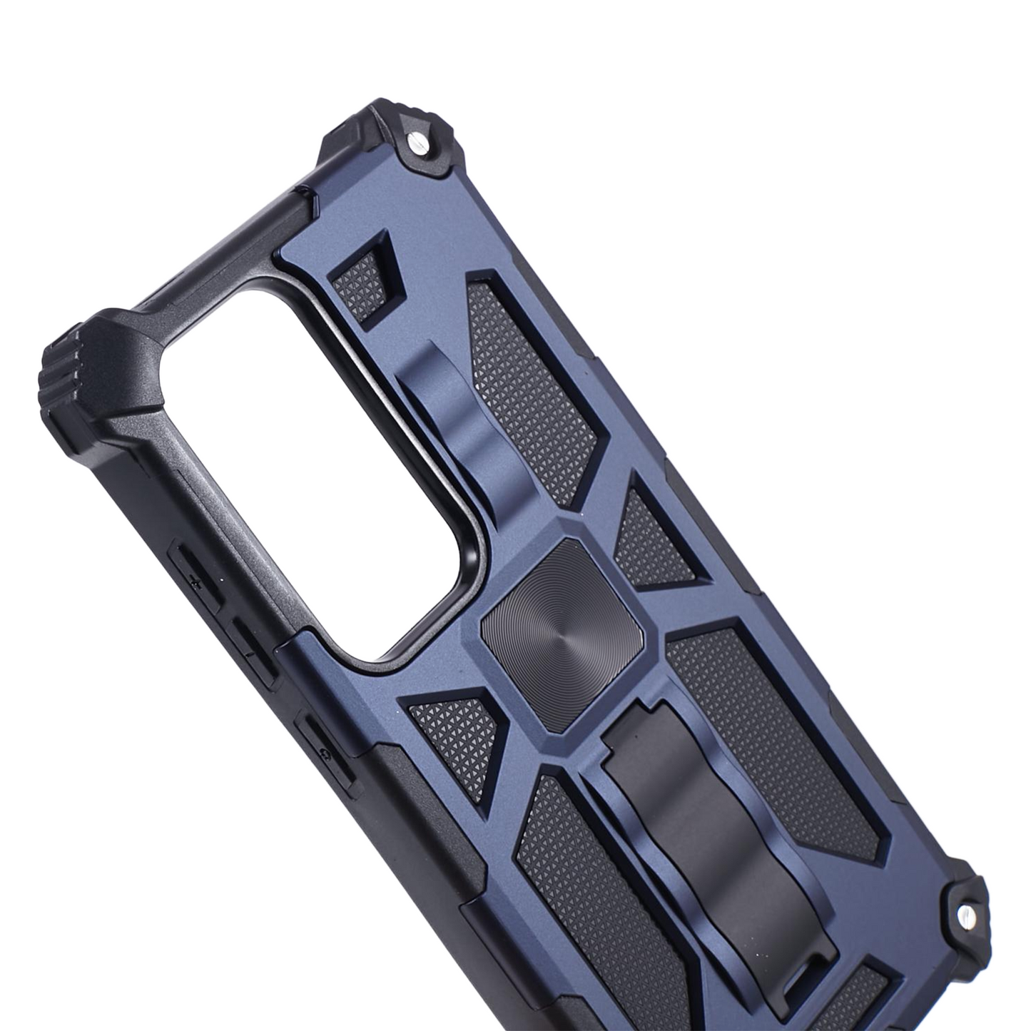 For Samsung Galaxy S24 Ultra Case PC + TPU Anti-drop Phone Cover with Kickstand - Blue