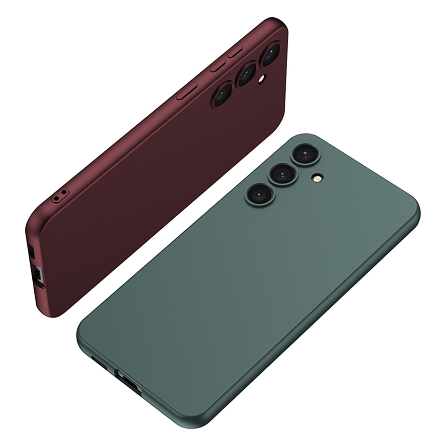 GKK For Samsung Galaxy S24+ Phone Case Skin-touch Ultra Thin PC Back Cover - Green
