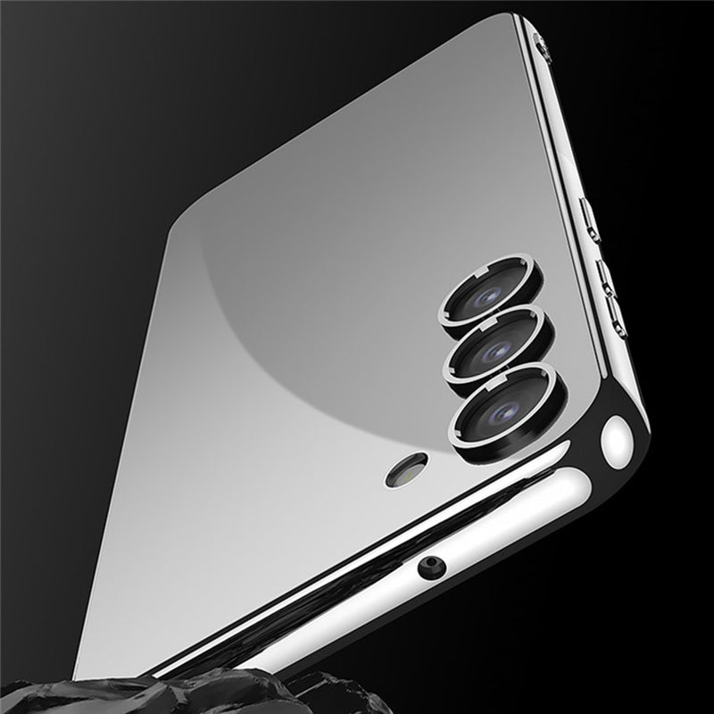 GKK For Samsung Galaxy S24 Slim Case Anti-Drop Electroplating TPU Clear Phone Cover - Black