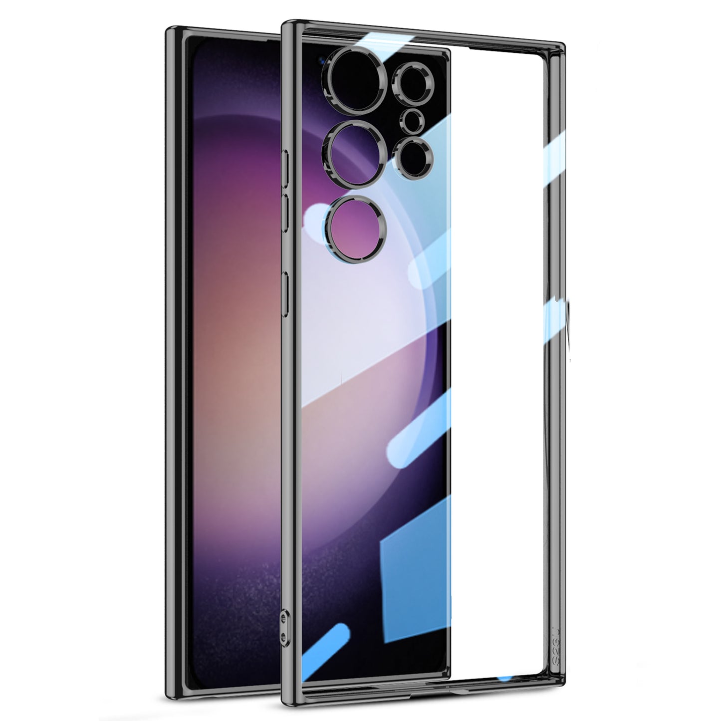 GKK For Samsung Galaxy S24 Ultra Protective Case Electroplating Crystal Clear TPU Phone Cover - Black