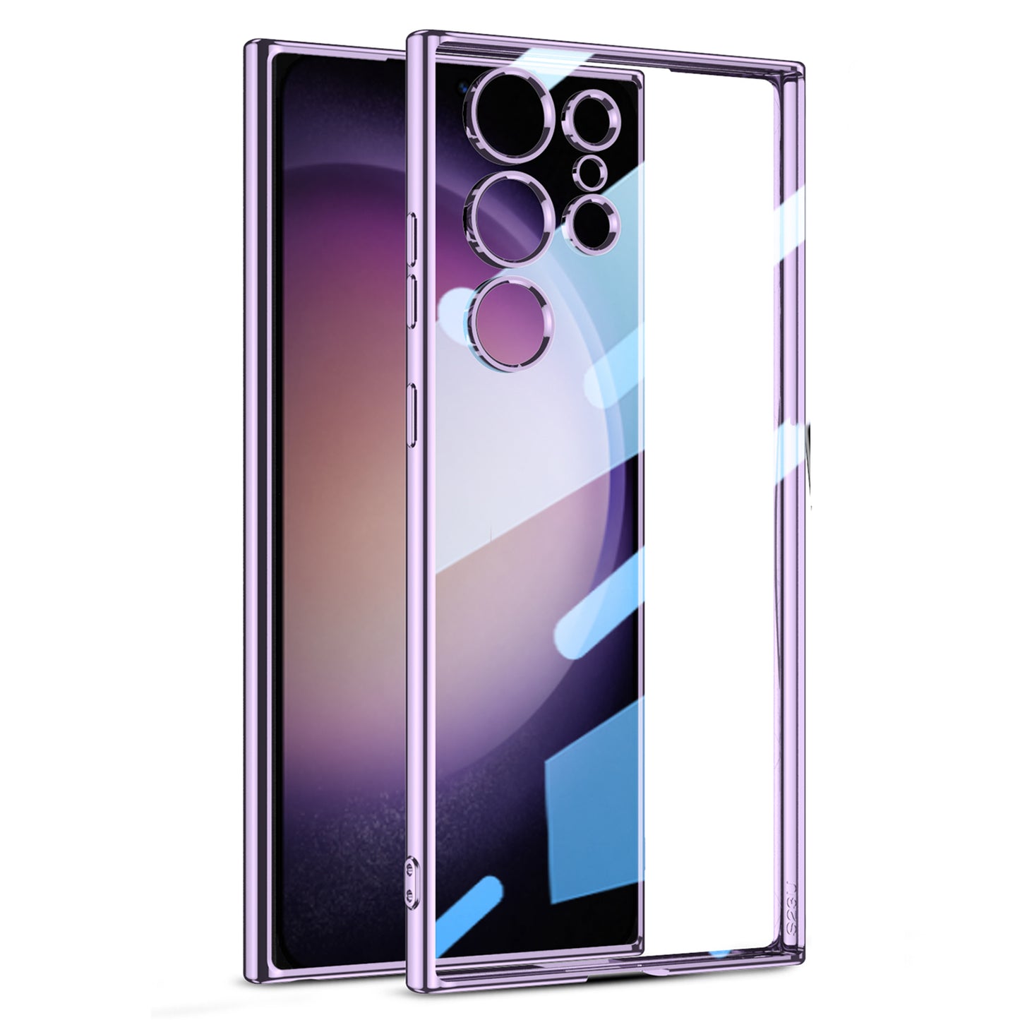 GKK For Samsung Galaxy S24 Ultra Protective Case Electroplating Crystal Clear TPU Phone Cover - Purple