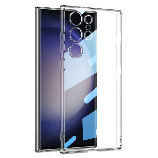 GKK For Samsung Galaxy S24 Ultra Protective Case Electroplating Crystal Clear TPU Phone Cover - Transparent