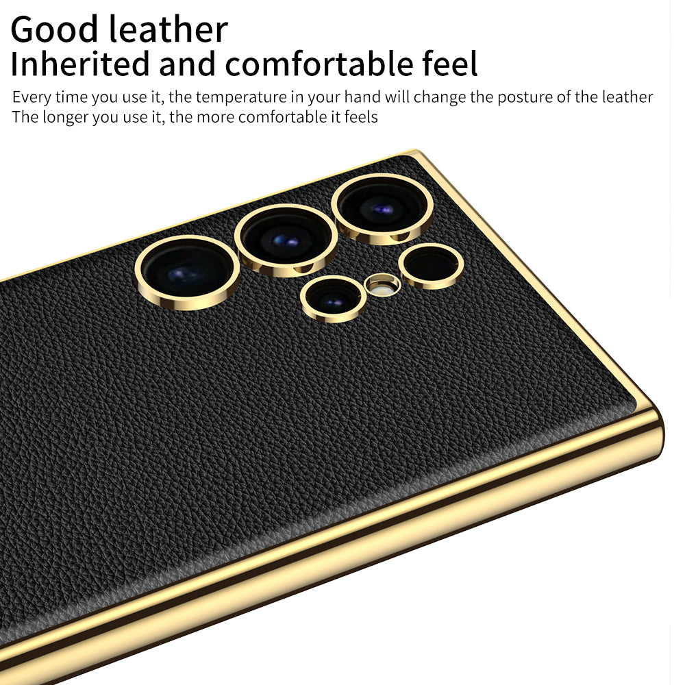 GKK for Samsung Galaxy S24 Ultra Case Electroplating Frame Slim Phone Cover - Black