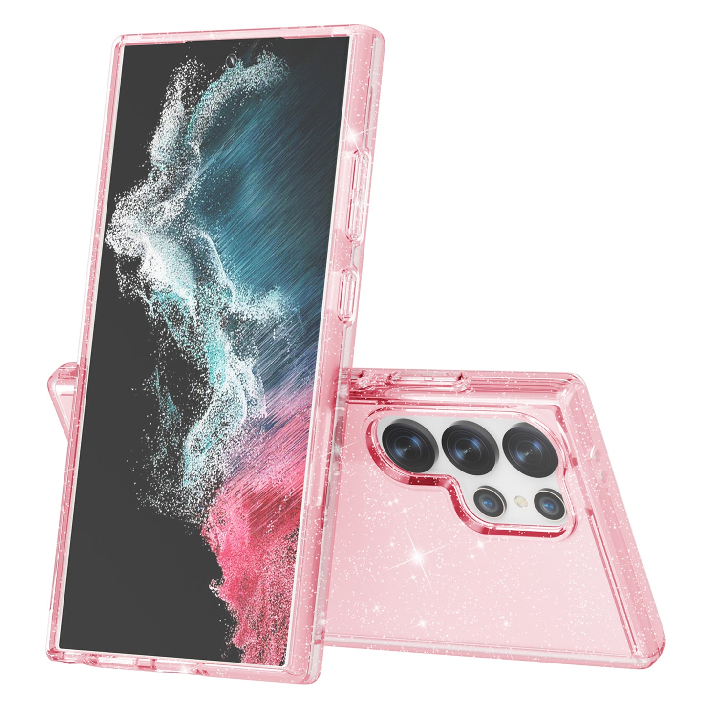 For Samsung Galaxy S24 Ultra Case Anti-scratch Glitter Phone Cover - Pink