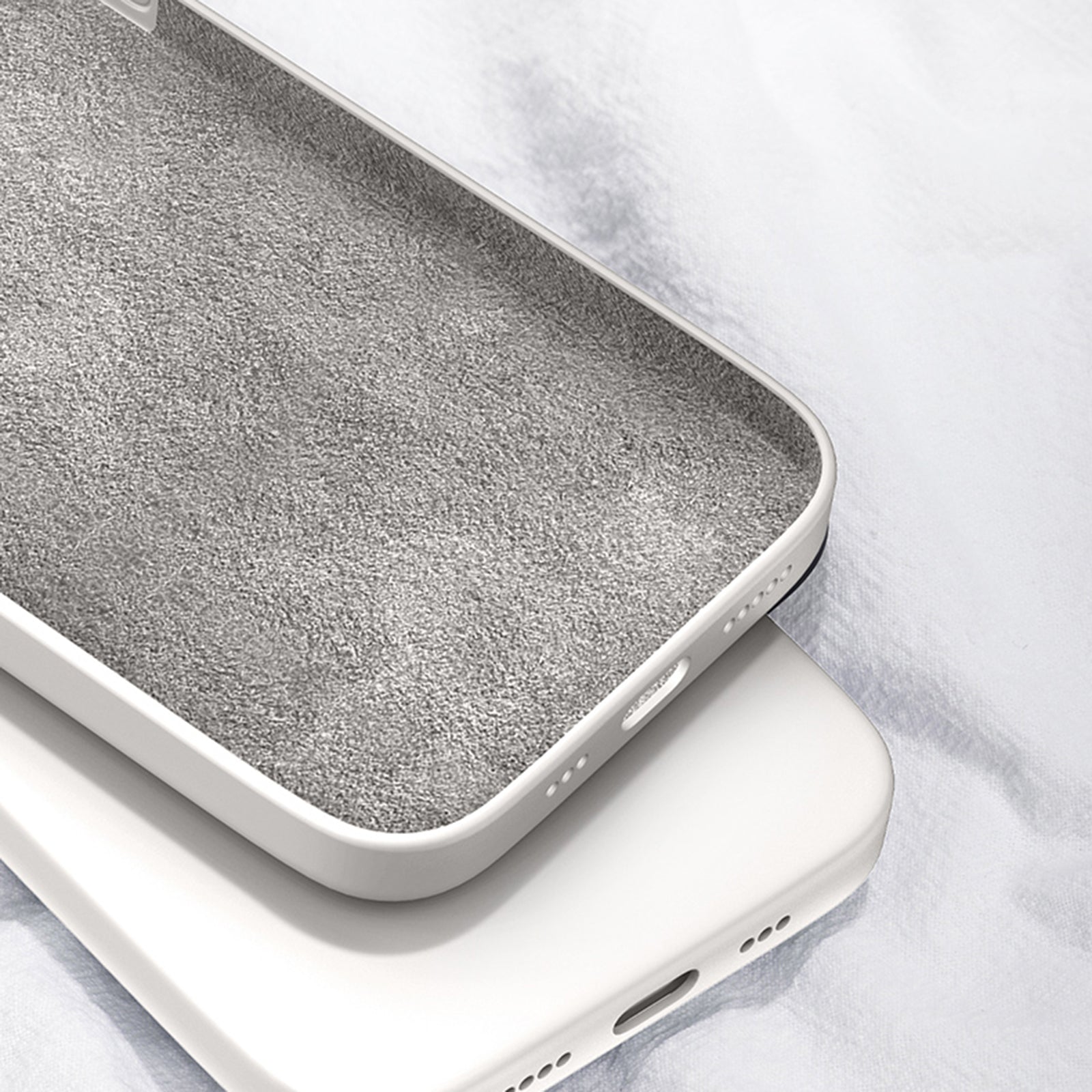 For Samsung Galaxy S24 Ultra Phone Case Rubberized Fiber Lining TPU Cover - Grey Blue
