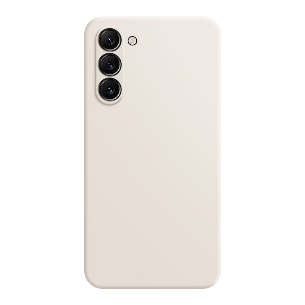 Rubberized Phone Case for Samsung Galaxy S24+ Shell Straight Edge TPU Phone Cover - Beige