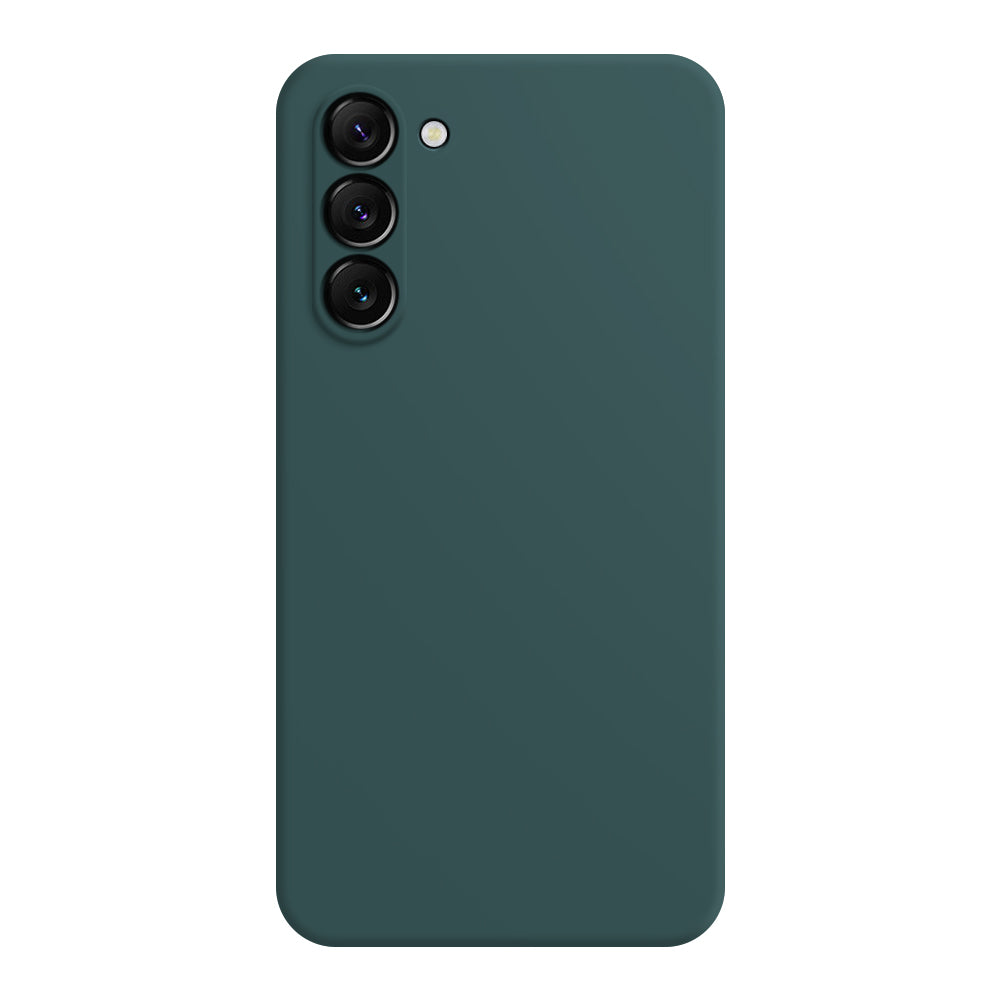 Rubberized Phone Case for Samsung Galaxy S24+ Shell Straight Edge TPU Phone Cover - Blackish Green