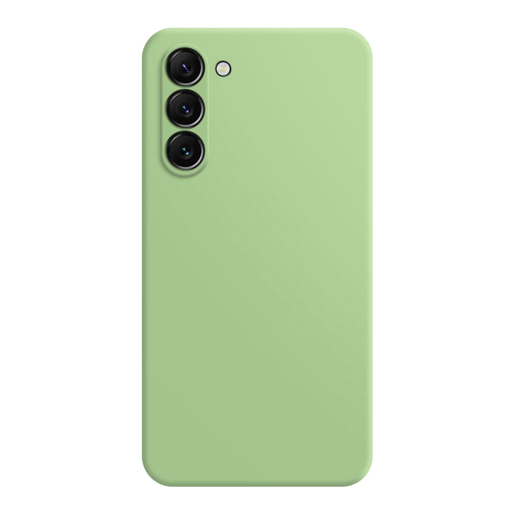 Rubberized Phone Case for Samsung Galaxy S24+ Shell Straight Edge TPU Phone Cover - Green