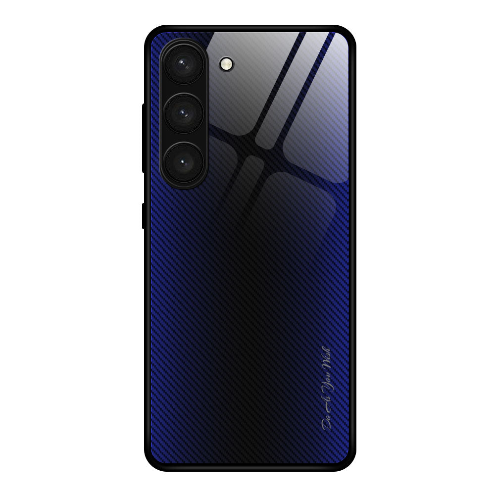 For Samsung Galaxy S24+ Case TPU + Tempered Glass Shell Anti-Scratch Cell Phone Cover - Dark Blue