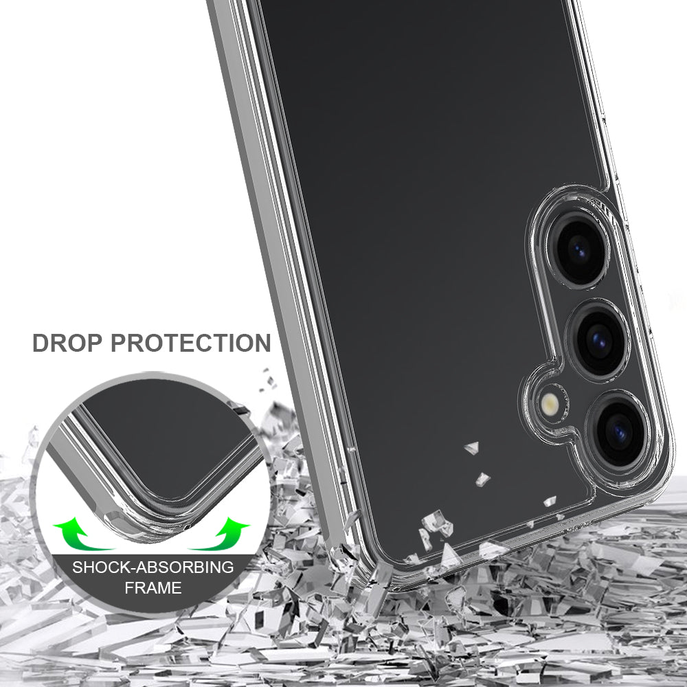 For Samsung Galaxy S24 Phone Case HD Transparent Acrylic+TPU Cover