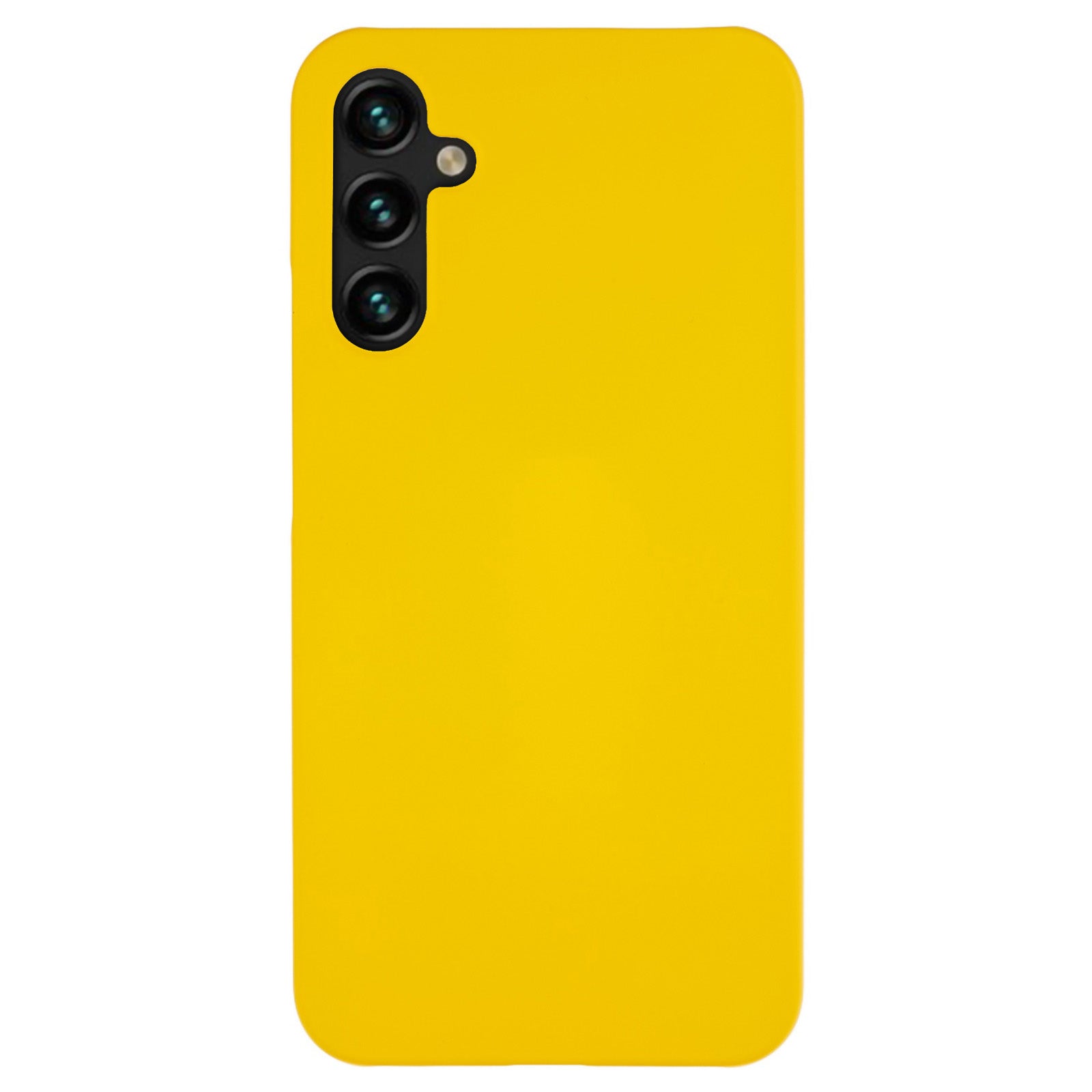 For Samsung Galaxy S24 Slim-Fit Phone Case Rubberized PC Anti-fall Phone Cover - Yellow
