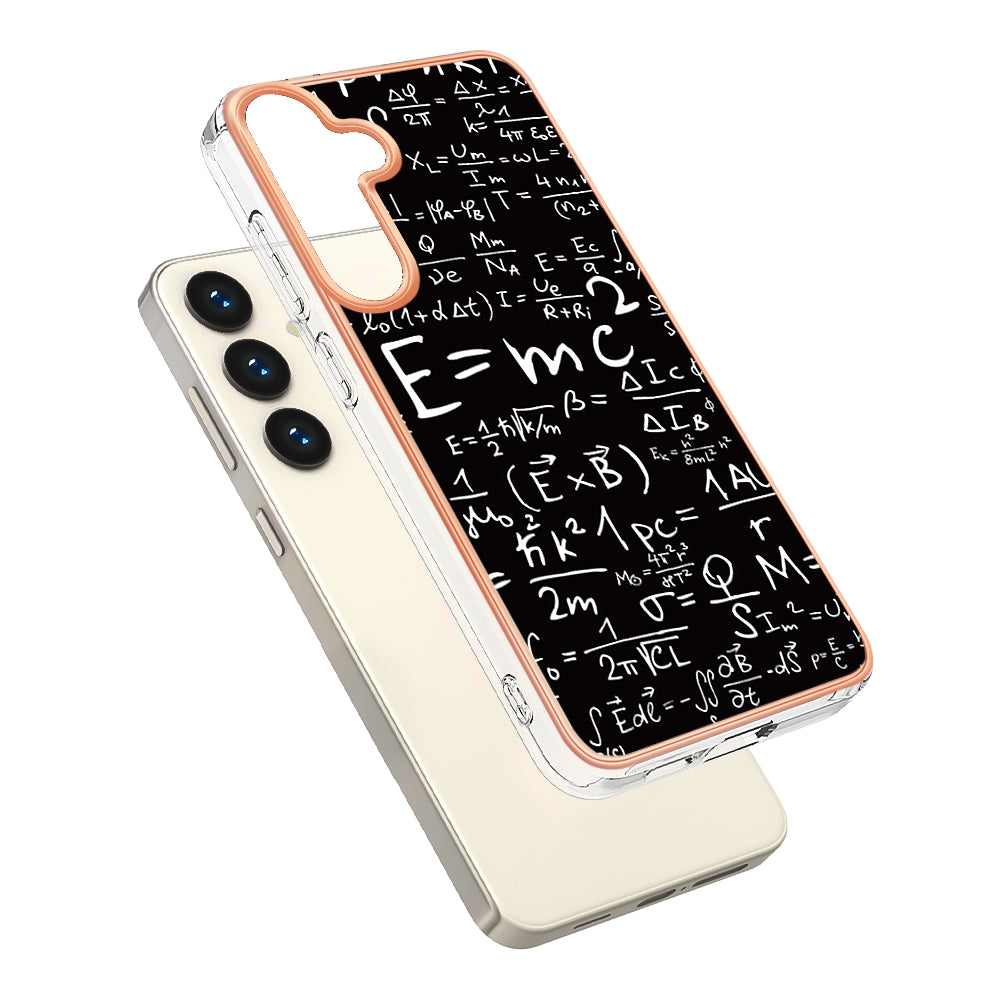 YB IMD Series-19 Style-D For Samsung Galaxy S24 Phone Case Electroplated Design 2.0mm TPU Cover - Equation