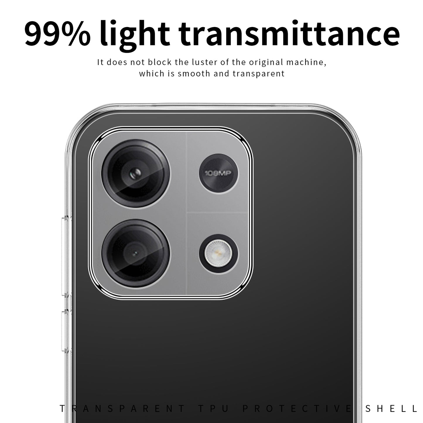 MOFI For Xiaomi Redmi Note 13 4G TPU Case High Definition Phone Protective Cover