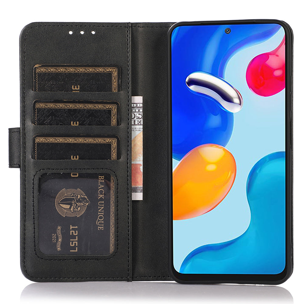 For Xiaomi Redmi Note 13 Pro+ 5G Case Shockproof Cowhide Texture Cell Phone Cover - Black