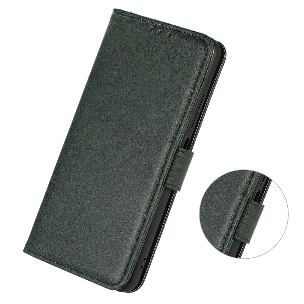 For Xiaomi Redmi Note 13 Pro+ 5G Case Shockproof Cowhide Texture Cell Phone Cover - Green