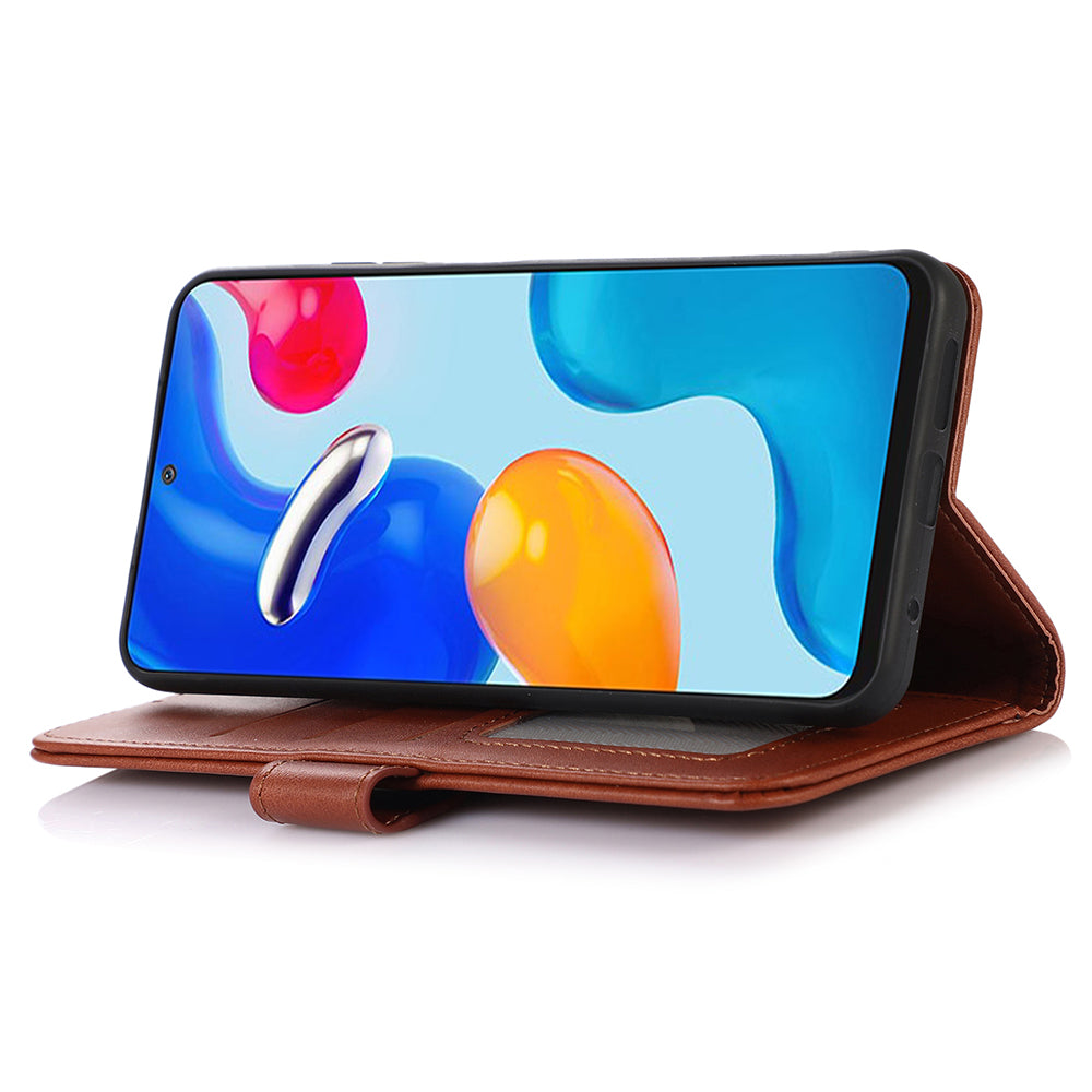 For Xiaomi Redmi Note 13 Pro+ 5G Case Shockproof Cowhide Texture Cell Phone Cover - Brown