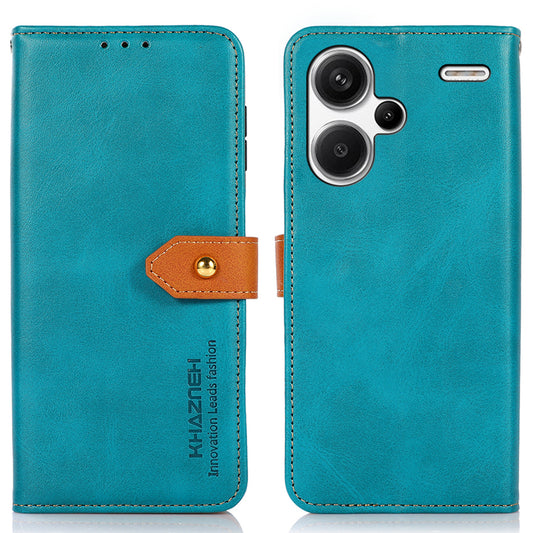 KHAZNEH For Xiaomi Redmi Note 13 Pro+ 5G Cell Phone Case PU Leather Phone Cover Shell - Blue