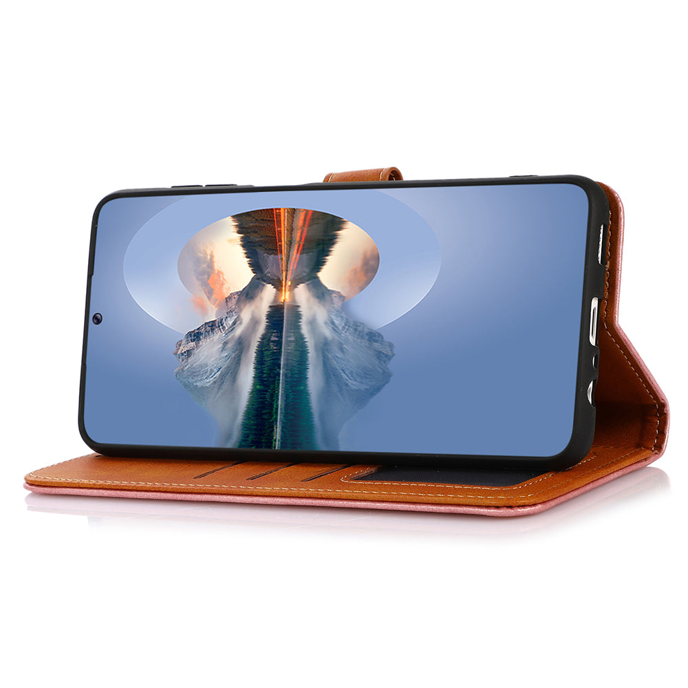 KHAZNEH For Xiaomi Redmi Note 13 Pro+ 5G Cell Phone Case PU Leather Phone Cover Shell - Brown
