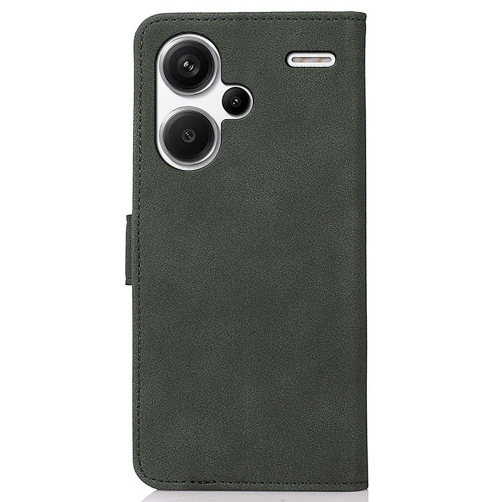 KHAZNEH For Xiaomi Redmi Note 13 Pro+ 5G Cell Phone Case Anti-scratch PU Leather Flip Cover - Green