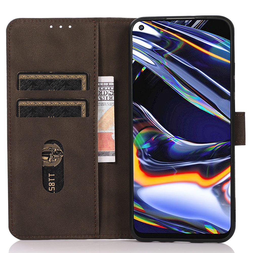 KHAZNEH For Xiaomi Redmi Note 13 Pro+ 5G Cell Phone Case Anti-scratch PU Leather Flip Cover - Brown