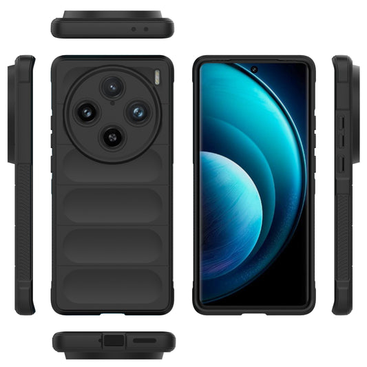 For vivo X100 Pro 5G Case Soft TPU Back Shell Rugged Cell Phone Protector Cover - Black