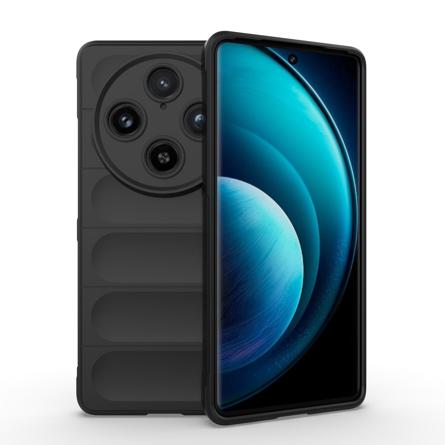 For vivo X100 Pro 5G Case Soft TPU Back Shell Rugged Cell Phone Protector Cover - Black