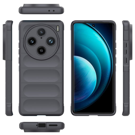 For vivo X100 Pro 5G Case Soft TPU Back Shell Rugged Cell Phone Protector Cover - Dark Grey