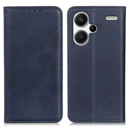 For Xiaomi Redmi Note 13 Pro+ 5G Cell Phone Cases Split Leather Wallet Cover - Blue