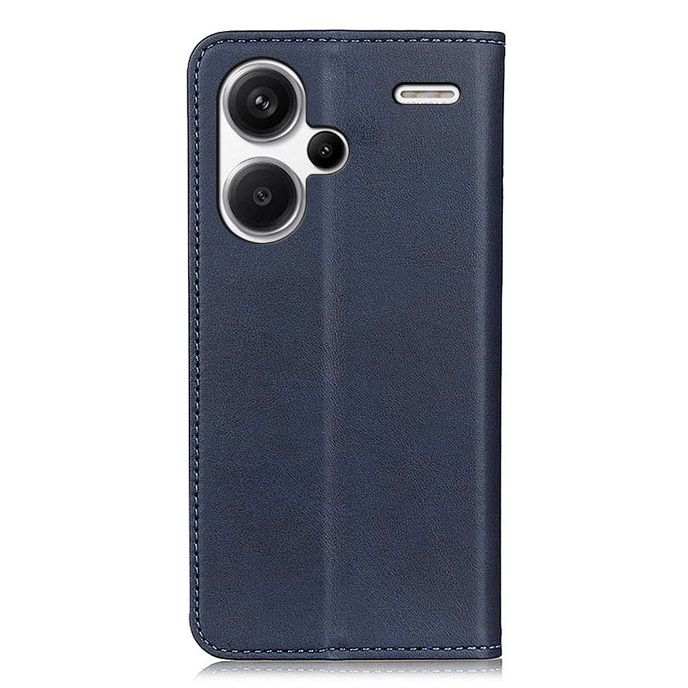 For Xiaomi Redmi Note 13 Pro+ 5G Cell Phone Cases Split Leather Wallet Cover - Blue
