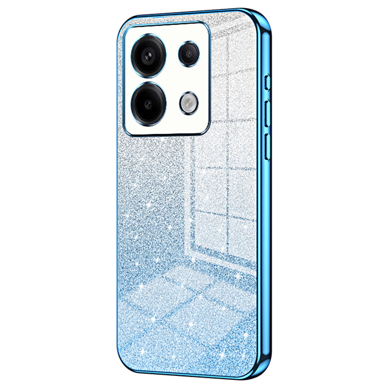 For Xiaomi Redmi Note 13 Pro 5G / Poco X6 5G Glitter Shell Precise Cutout TPU Cell Phone Case - Blue