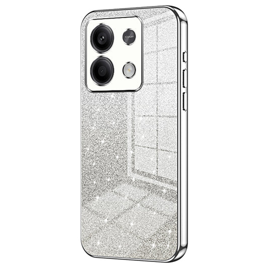 For Xiaomi Redmi Note 13 5G Glitter Design TPU Cover Precise Cutout Cell Phone Case - Silver