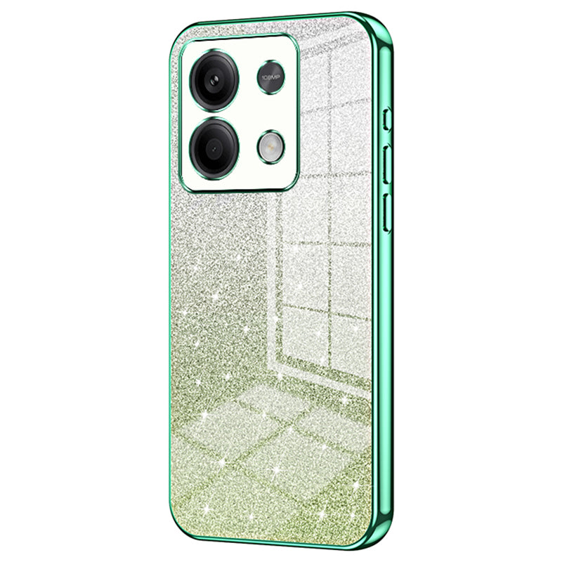 For Xiaomi Redmi Note 13 5G Glitter Design TPU Cover Precise Cutout Cell Phone Case - Green