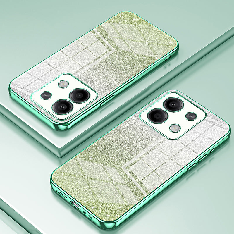 For Xiaomi Redmi Note 13 5G Glitter Design TPU Cover Precise Cutout Cell Phone Case - Green