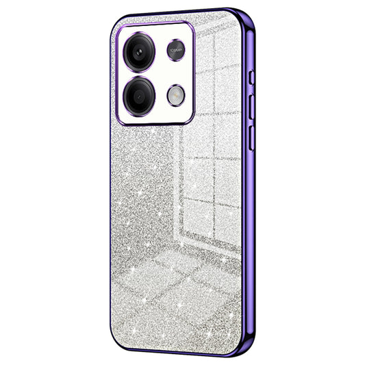 For Xiaomi Redmi Note 13 5G Glitter Design TPU Cover Precise Cutout Cell Phone Case - Purple