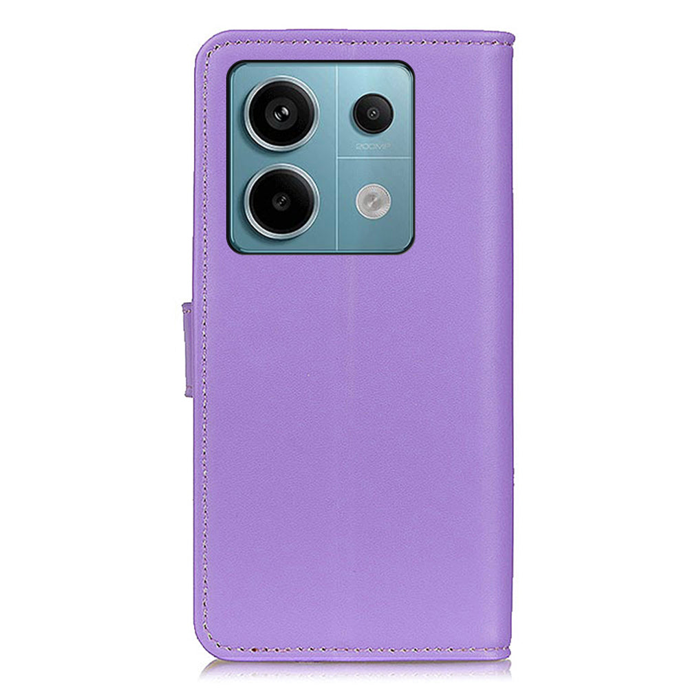 For Xiaomi Redmi Note 13 Pro 5G / Poco X6 5G Cell Phone Case Shockproof PU Leather Wallet Cover - Purple
