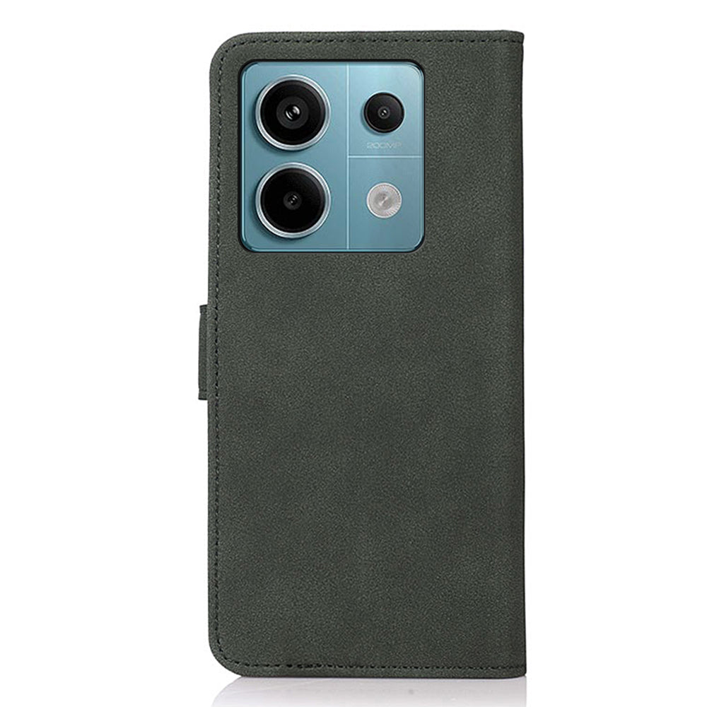 KHAZNEH For Xiaomi Redmi Note 13 Pro 5G / Poco X6 5G Cell Phone Case PU Leather Wallet Flip Cover - Green