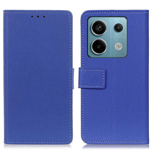 For Xiaomi Redmi Note 13 Pro 5G / Poco X6 5G Cell Phone Cases PU Leather Wallet Cover - Blue