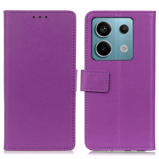 For Xiaomi Redmi Note 13 Pro 5G / Poco X6 5G Cell Phone Cases PU Leather Wallet Cover - Purple
