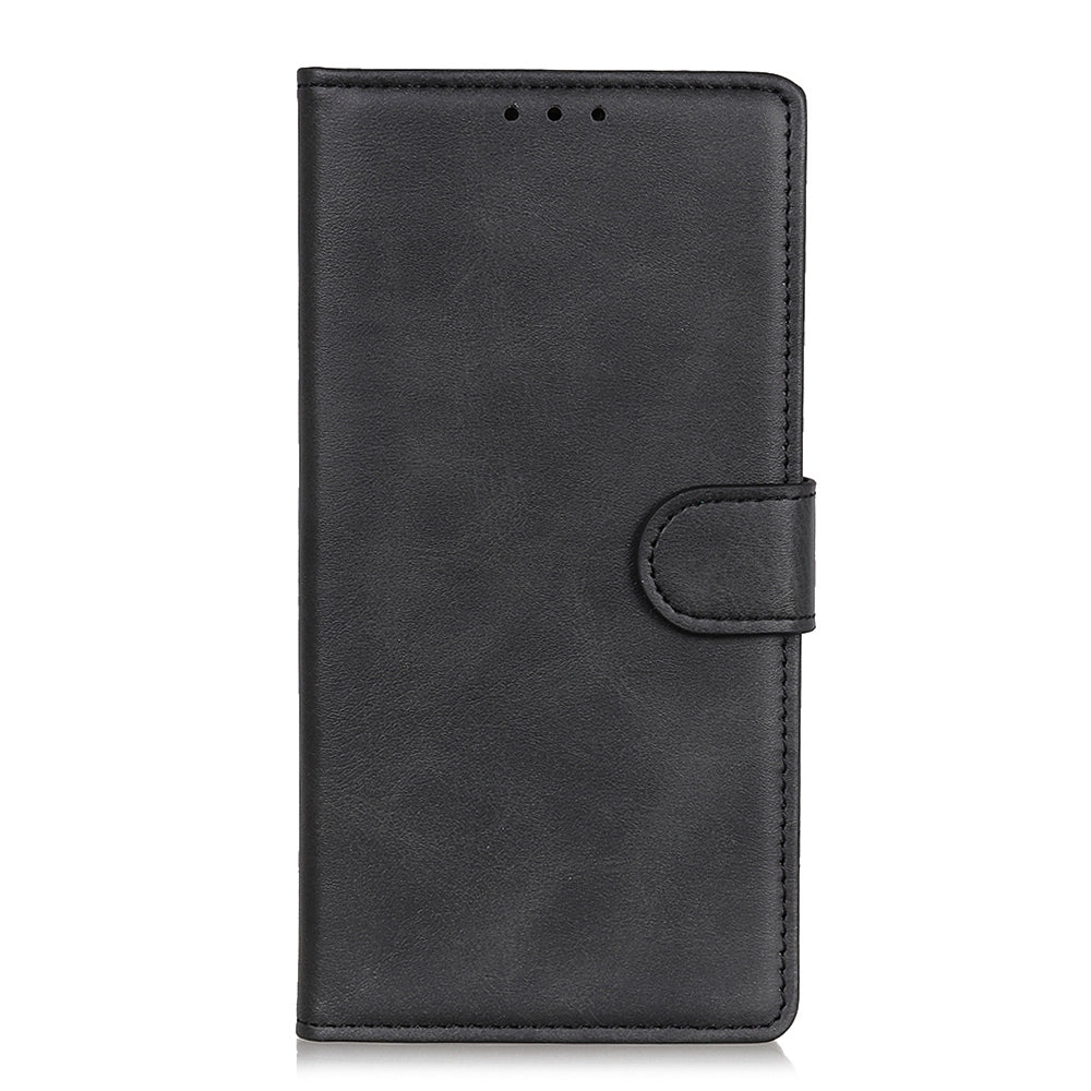 For Xiaomi Redmi Note 13 5G / 13 5G (China) Case Cowhide Texture PU Leather Stand Phone Cover - Black
