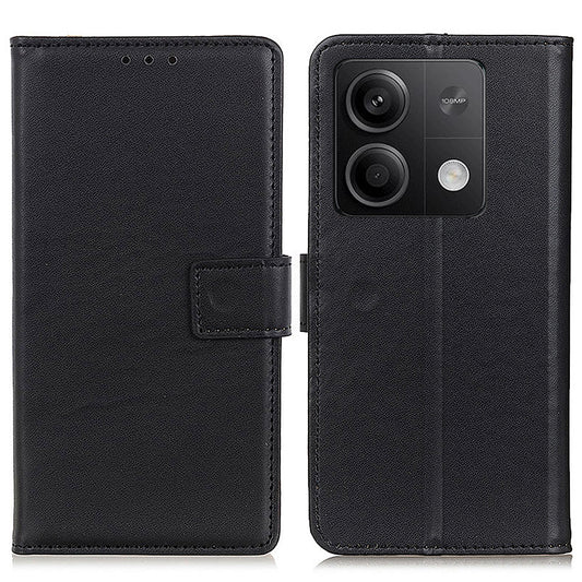 For Xiaomi Redmi Note 13 5G / 13 5G (China) Case Anti-Scratch PU Leather Drop-Proof Cell Phone Cover Wallet - Black