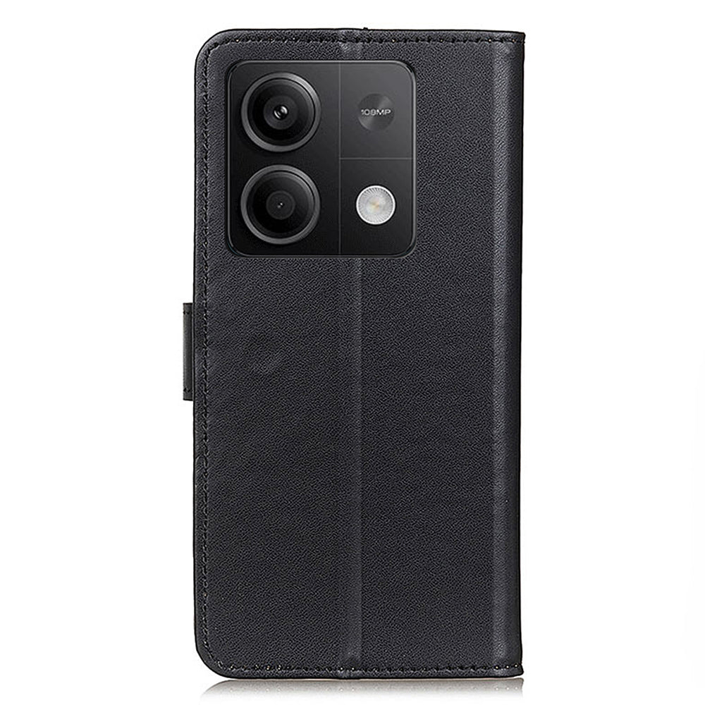 For Xiaomi Redmi Note 13 5G / 13 5G (China) Case Anti-Scratch PU Leather Drop-Proof Cell Phone Cover Wallet - Black