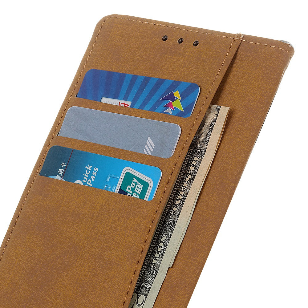 For Xiaomi Redmi Note 13 5G / 13 5G (China) Case Anti-Scratch PU Leather Drop-Proof Cell Phone Cover Wallet - Silver